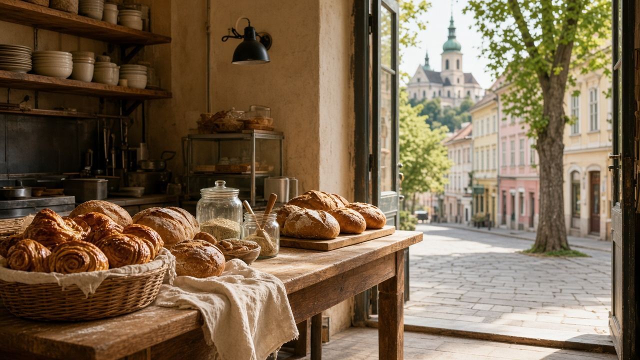 Bakery / bread / pastries workspace at Muscomatte House